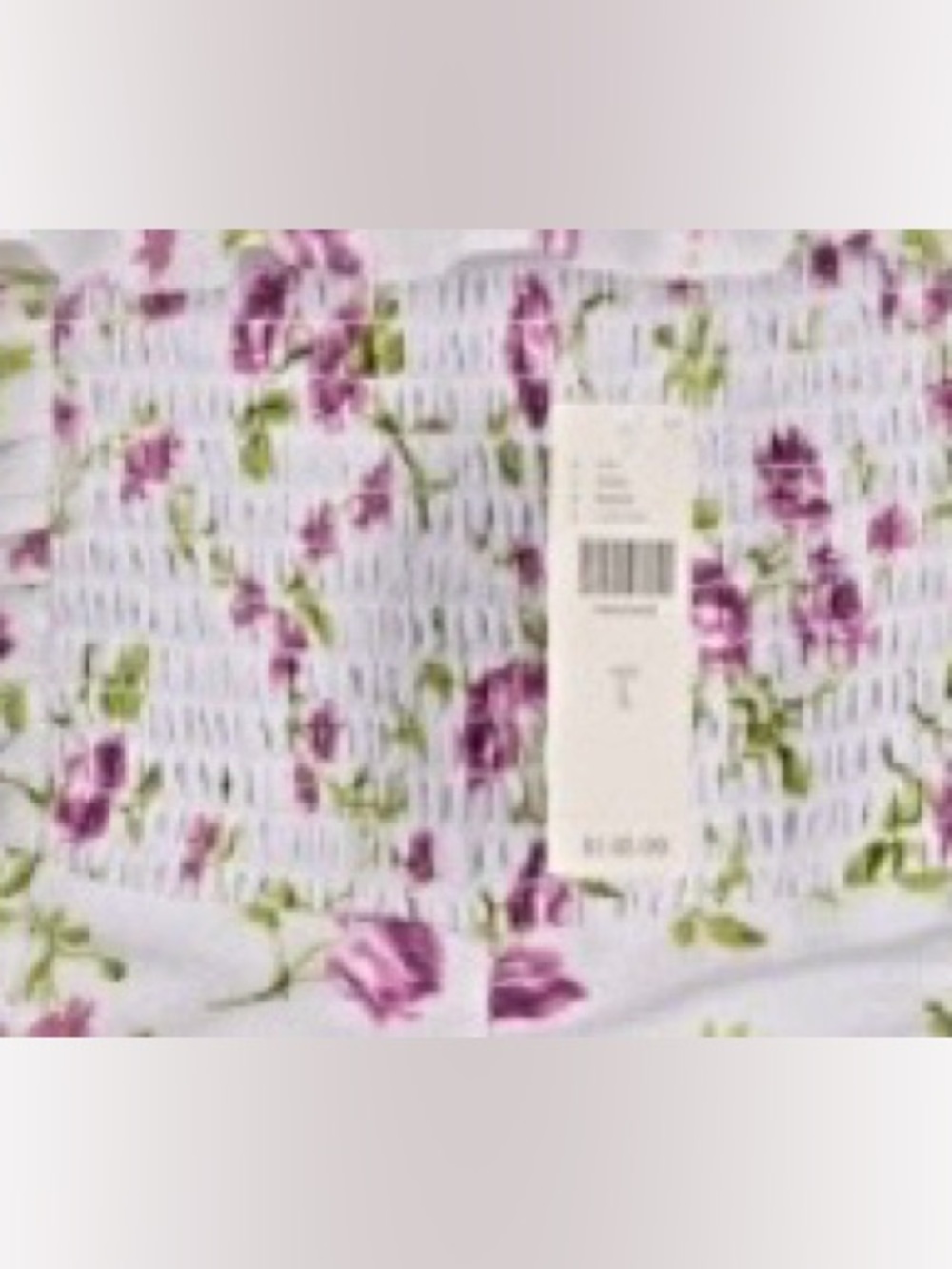 NWT Anthropologie Sleeveless Square-Neck Ruched Mini Dress purple floral Large - Picture 6 of 6